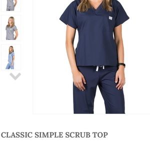 Blue Sky Navy Scrub Top